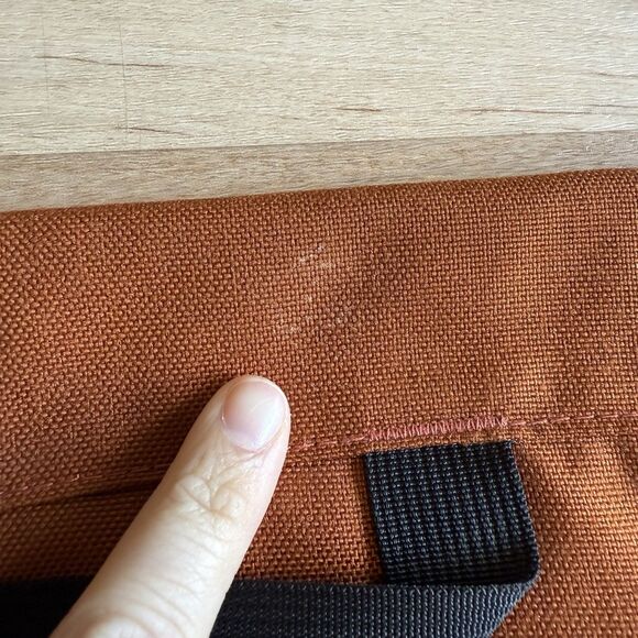 Tom Bihn Medium Cafe Bag Crossbody Burnt Orange Life Is A Verb Travel Ripstop - Picture 10 of 10